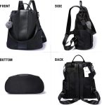 Women Backpack Purse Waterproof Nylon Anti-theft Rucksack Lightweight Shoulder Bag