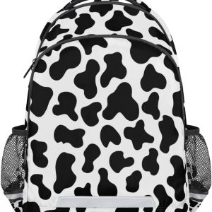 Cow Backpack Boys Girls Schoolbag Children Bookbag,Animal Texture Laptop Notebook Tablet School Bag Stylish Casual Daypack Students Teens Travel Bags
