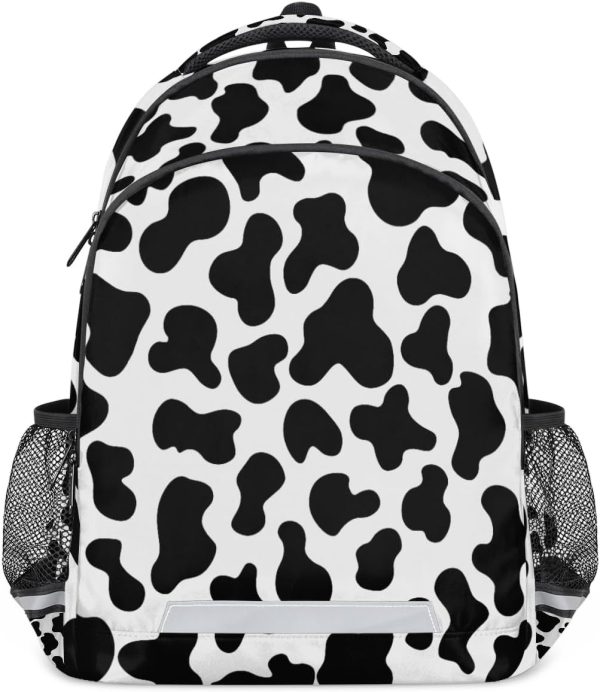 Cow Backpack Boys Girls Schoolbag Children Bookbag,Animal Texture Laptop Notebook Tablet School Bag Stylish Casual Daypack Students Teens Travel Bags