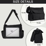 Canvas Messenger Bag Large Crossbody Bags with Multiple Pockets,School Vintage Shoulder Laptop Bag for Women and Men