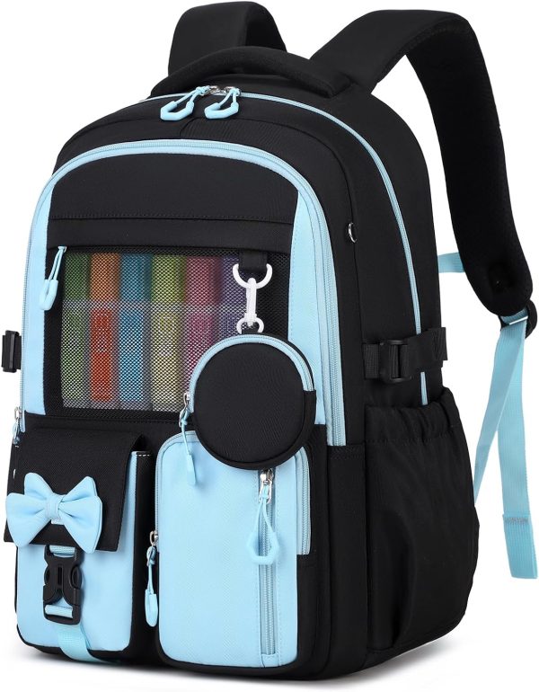 Backpack for School, Kids Backpacks for Girls, Girls Cute Bookbag for Teens, Schoolbag for Elementary Middle School Students, Girl Backpacks Ages 6-8, With Coin Purse, Travel, Camp