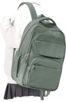 Cute School Backpack for Teens Girls Boys Waterproof School Bag Basic Backpack for College Students Multi Pocket Backpack Lightweight Casual Daypack Backpacks for Women Men(Green)