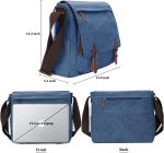 Canvas Messenger Bag for Men Women,Travel Satchel Shoulder bag 15.6 Inch Laptop Bag briefcase Business