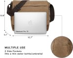 Large Vintage Canvas Messenger Shoulder Bag Travel Crossbody Purse Briefcase Business Bag for 15inch Laptop