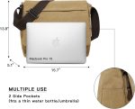 Large Vintage Canvas Messenger Shoulder Bag Travel Crossbody Purse Briefcase Business Bag for 15inch Laptop
