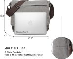 Large Vintage Canvas Messenger Shoulder Bag Travel Crossbody Purse Briefcase Business Bag for 15inch Laptop