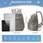 School Backpack For Women Men, Lightweight Casual Daypack College Backpacks, Aesthetic Students Bookbag, Backpack With Lots Of Pockets,Cute High School Bag For Boys Girls(Gray Brown)
