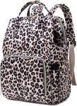 Leopard Women Laptop Backpack, College School Backpack Bookbag 15.6 Inch Computer Backpacks for Work Business Travel