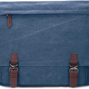 Canvas Messenger Bag for Men Women,Travel Satchel Shoulder bag 15.6 Inch Laptop Bag briefcase Business