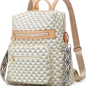 Makes Backpack Purse for Women PU Leather Travel Satchel Handbag Convertible Design Bag with Purse 2 Piece