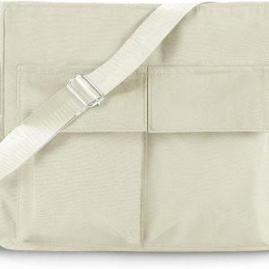 Canvas Messenger Bag Crossbody Shoulder Bag for Men Women Vintage Tote Laptop Bag Large Bag with Multiple Pockets