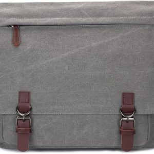 Canvas Messenger Bag for Men Women,Travel Satchel Shoulder bag 15.6 Inch Laptop Bag briefcase Business