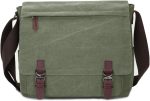 Canvas Messenger Bag for Men Women,Travel Satchel Shoulder bag 15.6 Inch Laptop Bag briefcase Business