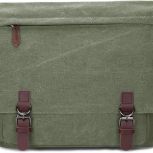Canvas Messenger Bag for Men Women,Travel Satchel Shoulder bag 15.6 Inch Laptop Bag briefcase Business