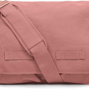 Classic Vintage Messenger Bag - Original Heavyweight Cotton Canvas Shoulder Bag with Upgraded Features