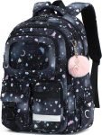 Backpack for Girls Kids School Bags for Kindergarten Elementary Schoolbag Students Backpacks Cute 15.6 inch Laptop Bookbag Teens Girl Back Pack Travel Daypack, Black
