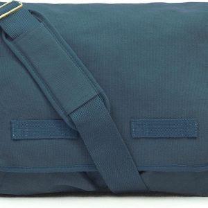 Classic Vintage Messenger Bag - Original Heavyweight Cotton Canvas Shoulder Bag with Upgraded Features